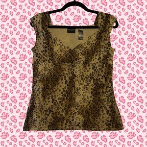 Square Neck Tank - Leopard Print